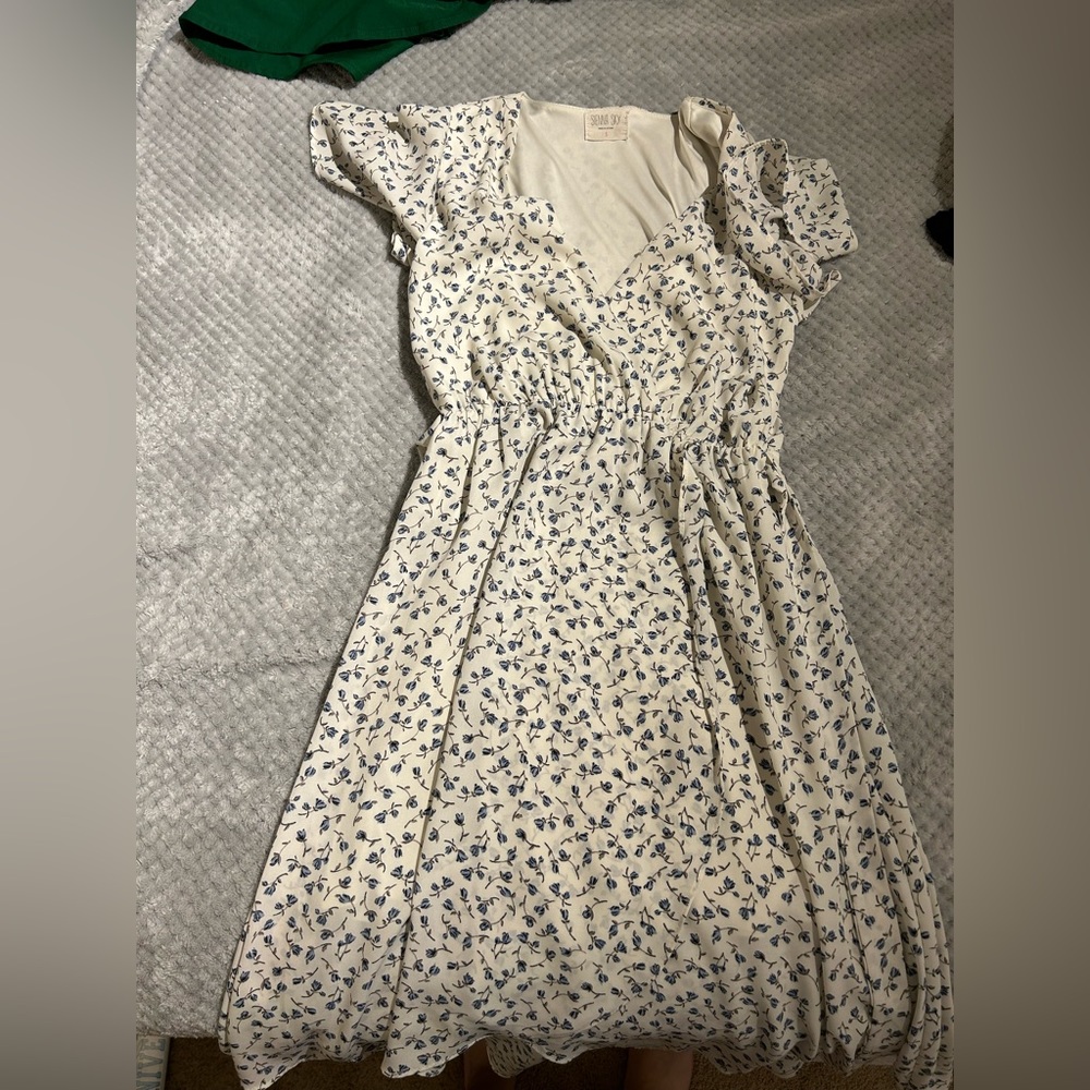 sienna sky floral maxi dress with ties